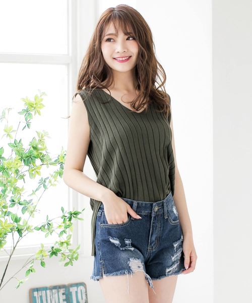 ヴィンテージ ドロワーズ ショート パンツ D5180S レディースショートパンツ | ストレッチ素材 - ディモ