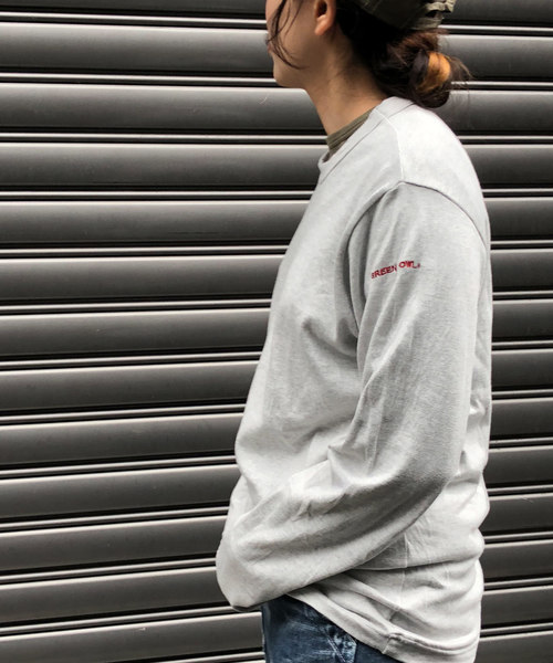 GREEN BOWL(グリーンボウル)の「GREEN BOWL Long Sleeve T-shirts/グリーンボウル ロング Tシャツ(Tシャツ/カットソー・メンズ・オートミール/グレー系その他・40/38)」の5枚目の写真