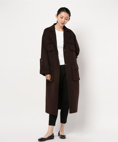 LOWRYS FARM（ローリーズファーム）の「Ｗフェイスパッチポケコート　816154（その他アウター・レディース・ブラウン/グレー・FREE）」の15枚目の写真