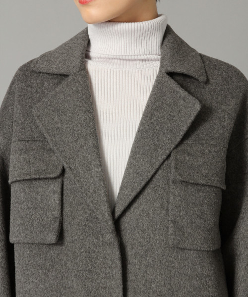 LOWRYS FARM（ローリーズファーム）の「Ｗフェイスパッチポケコート　816154（その他アウター・レディース・ブラウン/グレー・FREE）」の14枚目の写真