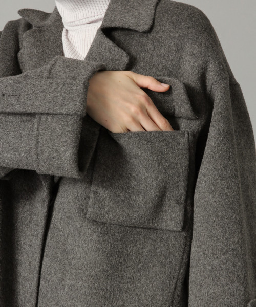 LOWRYS FARM（ローリーズファーム）の「Ｗフェイスパッチポケコート　816154（その他アウター・レディース・ブラウン/グレー・FREE）」の12枚目の写真