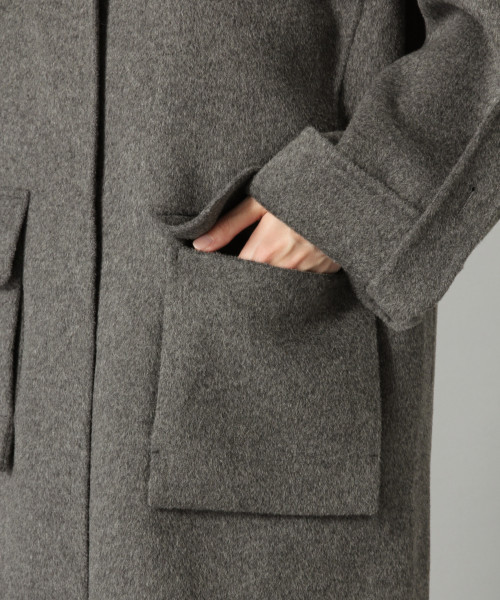 LOWRYS FARM（ローリーズファーム）の「Ｗフェイスパッチポケコート　816154（その他アウター・レディース・ブラウン/グレー・FREE）」の11枚目の写真