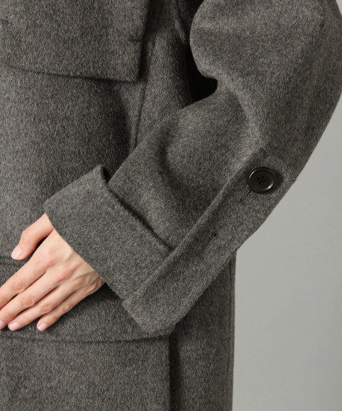 LOWRYS FARM（ローリーズファーム）の「Ｗフェイスパッチポケコート　816154（その他アウター・レディース・ブラウン/グレー・FREE）」の10枚目の写真