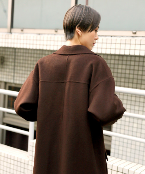 LOWRYS FARM（ローリーズファーム）の「Ｗフェイスパッチポケコート　816154（その他アウター・レディース・ブラウン/グレー・FREE）」の20枚目の写真