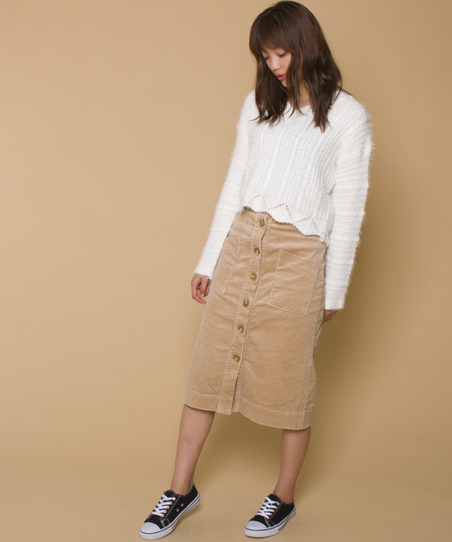 LUGG NAGG(ラグナグ)の「【Jewelobe/ ジュエローブ】裾スカラップ シャギーニット トップス(ニット/セーター・レディース・ホワイト/ピンク/イエロー/ブルー/グリーン・FREE)」の10枚目の写真