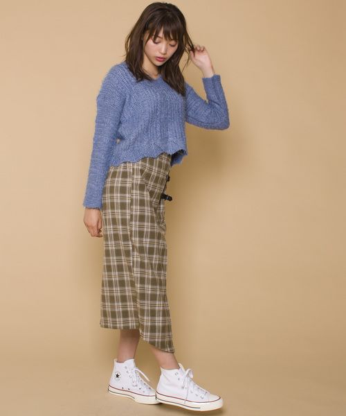 LUGG NAGG(ラグナグ)の「【Jewelobe/ ジュエローブ】裾スカラップ シャギーニット トップス(ニット/セーター・レディース・ホワイト/ピンク/イエロー/ブルー/グリーン・FREE)」の12枚目の写真