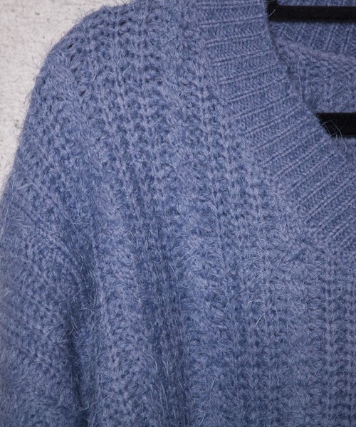 LUGG NAGG(ラグナグ)の「【Jewelobe/ ジュエローブ】裾スカラップ シャギーニット トップス(ニット/セーター・レディース・ホワイト/ピンク/イエロー/ブルー/グリーン・FREE)」の11枚目の写真