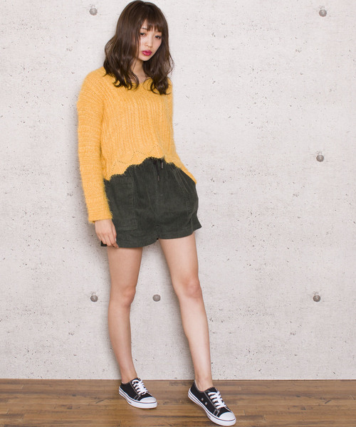 LUGG NAGG(ラグナグ)の「【Jewelobe/ ジュエローブ】裾スカラップ シャギーニット トップス(ニット/セーター・レディース・ホワイト/ピンク/イエロー/ブルー/グリーン・FREE)」の7枚目の写真