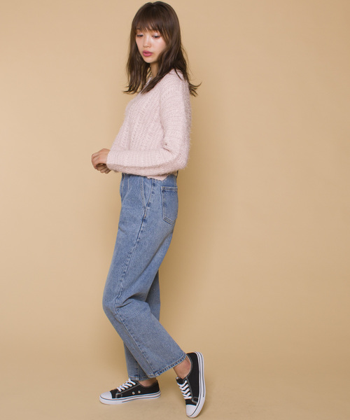 LUGG NAGG(ラグナグ)の「【Jewelobe/ ジュエローブ】裾スカラップ シャギーニット トップス(ニット/セーター・レディース・ホワイト/ピンク/イエロー/ブルー/グリーン・FREE)」の18枚目の写真