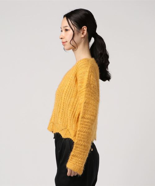 LUGG NAGG(ラグナグ)の「【Jewelobe/ ジュエローブ】裾スカラップ シャギーニット トップス(ニット/セーター・レディース・ホワイト/ピンク/イエロー/ブルー/グリーン・FREE)」の19枚目の写真