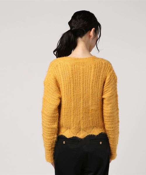 LUGG NAGG(ラグナグ)の「【Jewelobe/ ジュエローブ】裾スカラップ シャギーニット トップス(ニット/セーター・レディース・ホワイト/ピンク/イエロー/ブルー/グリーン・FREE)」の16枚目の写真
