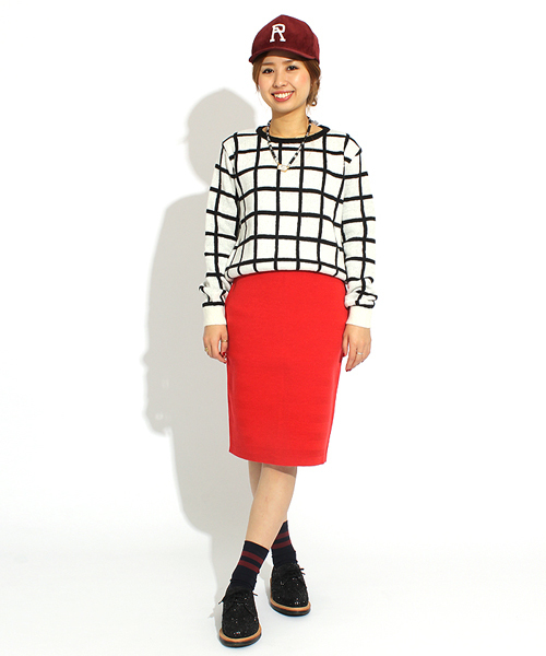 Ray BEAMS(レイビームス)の「□Ray BEAMS / ウィンドゥペン柄 プルオーバー(ニット/セーター・レディース・オフホワイト/ブルー系その他・ONE SIZE)」の10枚目の写真