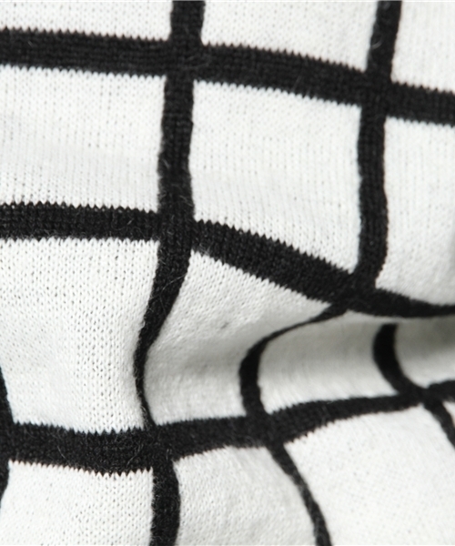 Ray BEAMS(レイビームス)の「□Ray BEAMS / ウィンドゥペン柄 プルオーバー(ニット/セーター・レディース・オフホワイト/ブルー系その他・ONE SIZE)」の8枚目の写真