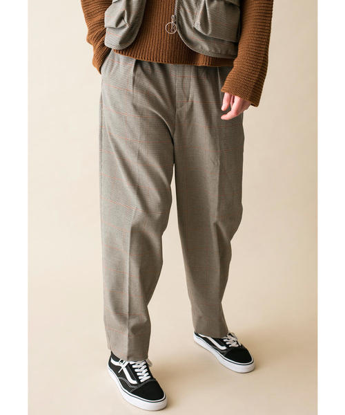 MONKEY TIME（モンキータイム）の「＜monkey time＞ GUNCLUB CHECK WIDE 1P PANTS/ワイドパンツ（スラックス・メンズ・ブラウン・LARGE/SMALL/MEDIUM）」の4枚目の写真