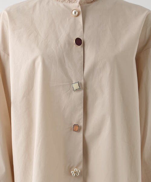 one after another NICE CLAUP（ワンアフターアナザーナイスクラップ）の「いろいろボタンブラウス（シャツ/ブラウス・レディース・オフホワイト/ライトベージュ/モカ/ピンク系その他・FREE）」の13枚目の写真