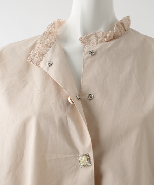 one after another NICE CLAUP（ワンアフターアナザーナイスクラップ）の「いろいろボタンブラウス（シャツ/ブラウス・レディース・オフホワイト/ライトベージュ/モカ/ピンク系その他・FREE）」の16枚目の写真