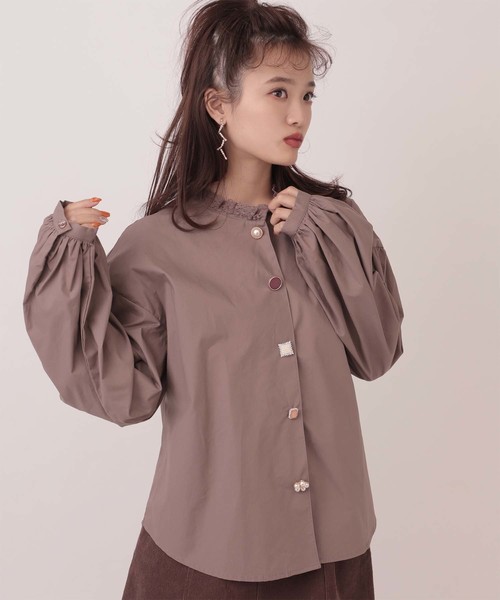 one after another NICE CLAUP（ワンアフターアナザーナイスクラップ）の「いろいろボタンブラウス（シャツ/ブラウス・レディース・オフホワイト/ライトベージュ/モカ/ピンク系その他・FREE）」の19枚目の写真