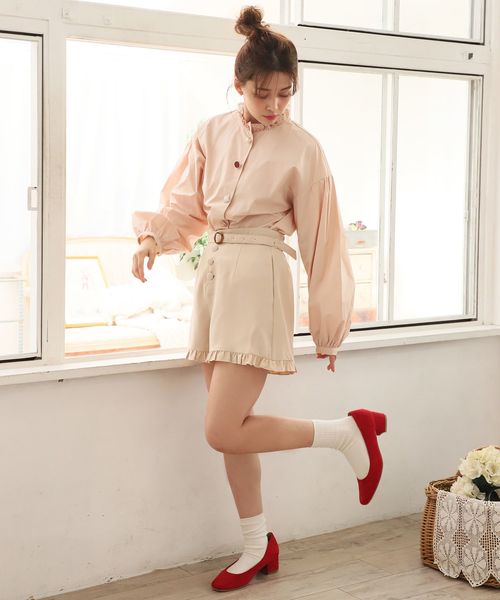 one after another NICE CLAUP（ワンアフターアナザーナイスクラップ）の「いろいろボタンブラウス（シャツ/ブラウス・レディース・オフホワイト/ライトベージュ/モカ/ピンク系その他・FREE）」の20枚目の写真