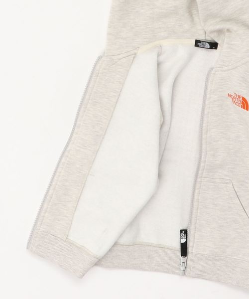 THE NORTH FACE（ザノースフェイス）の「ザ・ノース・フェイス キッズ ロゴスウェットパーカー / リアビューフルジップフーディー（パーカー・キッズ・カーキ/オートミール・100/110/120/130/140/150）」の4枚目の写真
