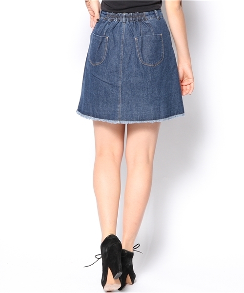 WEGO（ウィゴー）の「WEGO/デニムAラインスカート（デニムスカート・レディース・インディゴブルー/ダークインディゴブルー・FREE）」の17枚目の写真