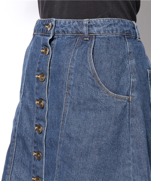 WEGO（ウィゴー）の「WEGO/デニムAラインスカート（デニムスカート・レディース・インディゴブルー/ダークインディゴブルー・FREE）」の12枚目の写真