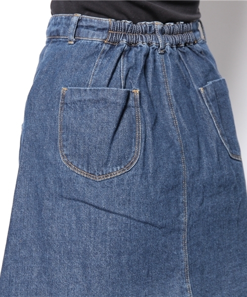 WEGO（ウィゴー）の「WEGO/デニムAラインスカート（デニムスカート・レディース・インディゴブルー/ダークインディゴブルー・FREE）」の3枚目の写真