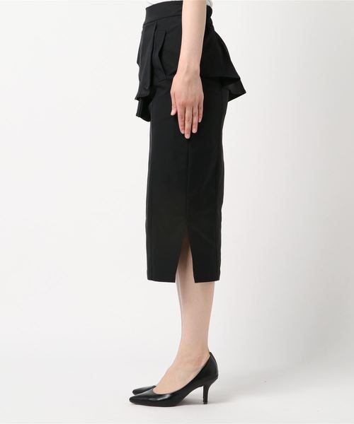 LADYMADE（レディメイド）の「アシメラッフルスカート（スカート・レディース・ブラック/カーキ/ベージュ・FREE）」の4枚目の写真