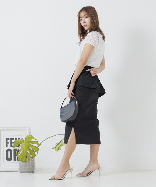 LADYMADE（レディメイド）の「アシメラッフルスカート（スカート・レディース・ブラック/カーキ/ベージュ・FREE）」の12枚目の写真