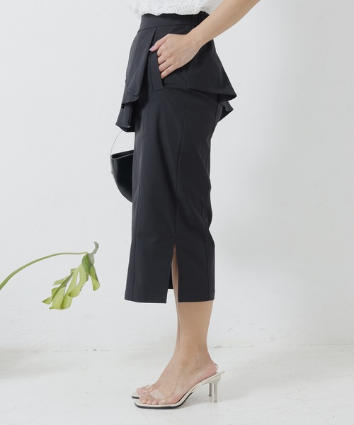 LADYMADE（レディメイド）の「アシメラッフルスカート（スカート・レディース・ブラック/カーキ/ベージュ・FREE）」の15枚目の写真