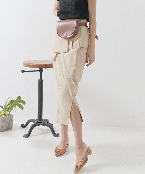 LADYMADE（レディメイド）の「アシメラッフルスカート（スカート・レディース・ブラック/カーキ/ベージュ・FREE）」の22枚目の写真