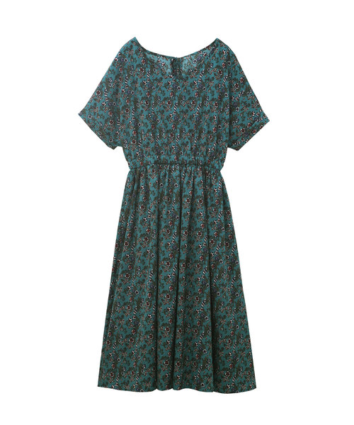 Luz Llena（ラズレナ）の「花柄バックリボン半袖ワンピース（ワンピース・レディース・ブラック/グリーン/レッド・MEDIUM）」の2枚目の写真