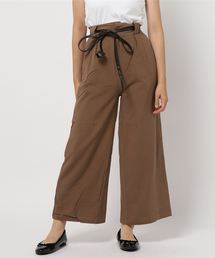 KOBE LETTUCE | 合皮リボンベルト付きリネン調ワイドパンツ【セットアップOK】(その他パンツ)
