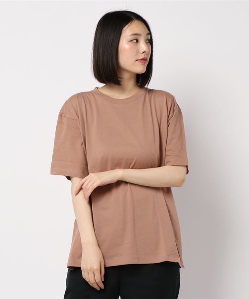 AMERICAN HOLIC(アメリカンホリック)の「サイドスリット天竺BIGカットプルオーバー(Tシャツ/カットソー・レディース・チャコールグレー/ベージュ/オフホワイト/ピンク/グリーン・M/L)」の5枚目の写真