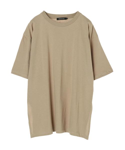 AMERICAN HOLIC(アメリカンホリック)の「サイドスリット天竺BIGカットプルオーバー(Tシャツ/カットソー・レディース・チャコールグレー/ベージュ/オフホワイト/ピンク/グリーン・M/L)」の9枚目の写真