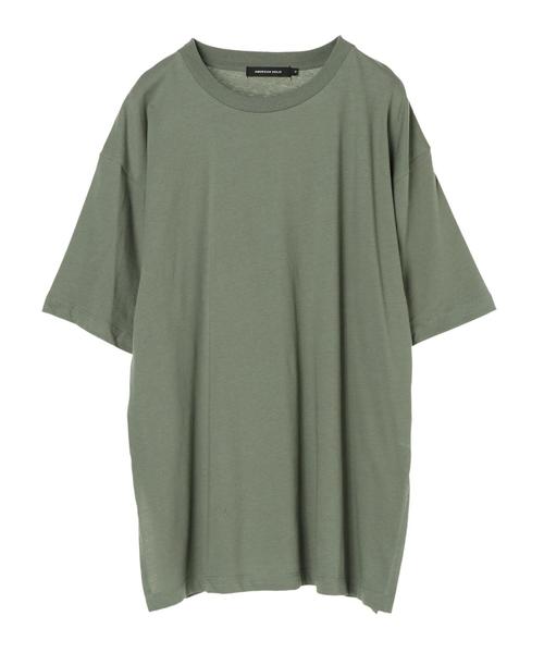 AMERICAN HOLIC(アメリカンホリック)の「サイドスリット天竺BIGカットプルオーバー(Tシャツ/カットソー・レディース・チャコールグレー/ベージュ/オフホワイト/ピンク/グリーン・M/L)」の10枚目の写真