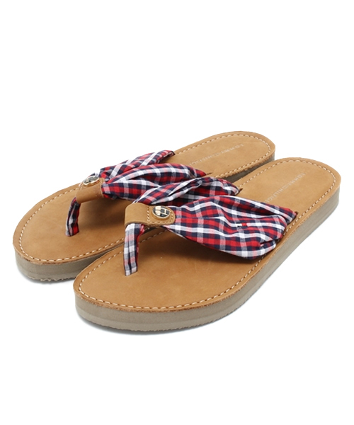 TOMMY HILFIGER（トミーヒルフィガー）の「MONICA 14C（サンダル・レディース・ネイビー/コーラル/レッド/ブルー/チェック/マルチ・36/37/38）」の6枚目の写真