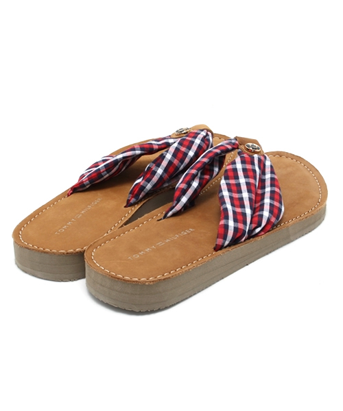 TOMMY HILFIGER（トミーヒルフィガー）の「MONICA 14C（サンダル・レディース・ネイビー/コーラル/レッド/ブルー/チェック/マルチ・36/37/38）」の10枚目の写真