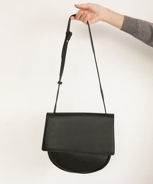 select MOCA（セレクトモカ）の「Unusual shape shoulder bag（ショルダーバッグ・レディース・ブラック/ベージュ/オレンジ・FREE）」の2枚目の写真