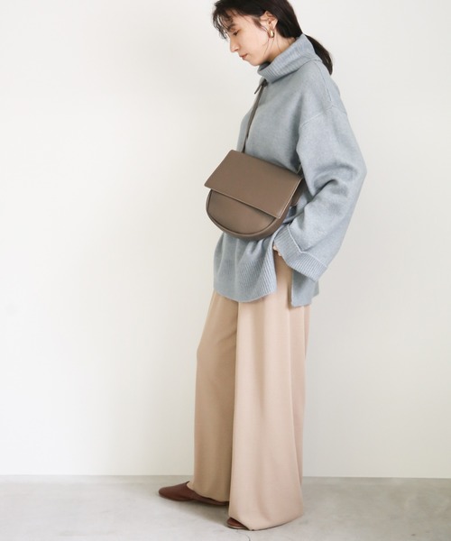 select MOCA（セレクトモカ）の「Unusual shape shoulder bag（ショルダーバッグ・レディース・ブラック/ベージュ/オレンジ・FREE）」の6枚目の写真