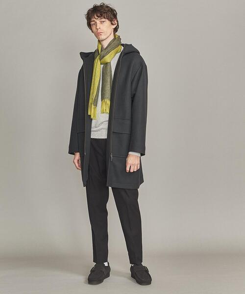 ユナイテッドアローズ カシミヤマフラー 新品 ブラック×グレー リバーシブル BEAUTY&YOUTH UNITED ARROWS（ビューティーアンドユース