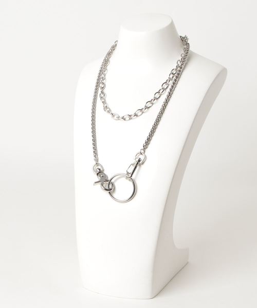 WEGO（ウィゴー）の「WEGO/2連メタルネックレス（ネックレス・レディース・シルバー・FREE）」の2枚目の写真