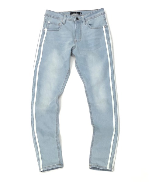 JILL BLAZE（ジルブレイズ）の「10オンス ストレッチデニム / サイドライン スキニー デニム パンツ（デニムパンツ・メンズ・ブラック/インディゴブルー/ライトインディゴブルー・LL/M/L）」の20枚目の写真