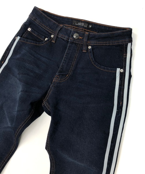 JILL BLAZE（ジルブレイズ）の「10オンス ストレッチデニム / サイドライン スキニー デニム パンツ（デニムパンツ・メンズ・ブラック/インディゴブルー/ライトインディゴブルー・LL/M/L）」の19枚目の写真
