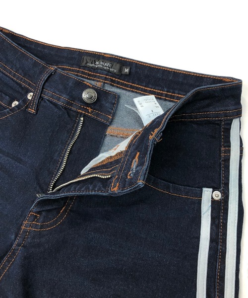 JILL BLAZE（ジルブレイズ）の「10オンス ストレッチデニム / サイドライン スキニー デニム パンツ（デニムパンツ・メンズ・ブラック/インディゴブルー/ライトインディゴブルー・LL/M/L）」の17枚目の写真