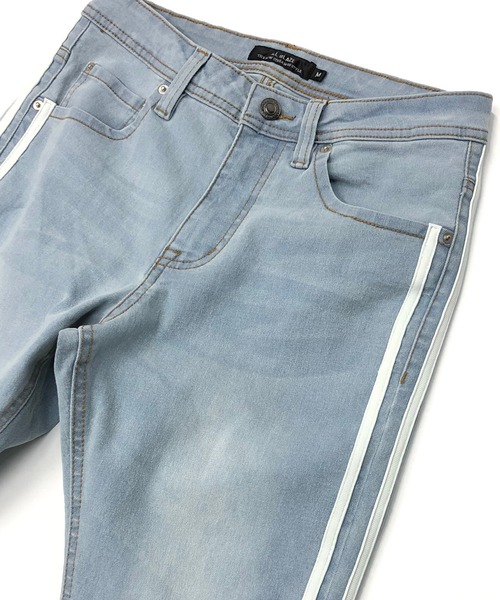 JILL BLAZE（ジルブレイズ）の「10オンス ストレッチデニム / サイドライン スキニー デニム パンツ（デニムパンツ・メンズ・ブラック/インディゴブルー/ライトインディゴブルー・LL/M/L）」の15枚目の写真
