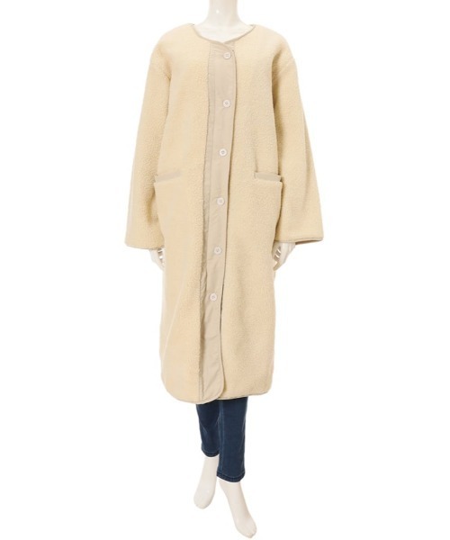 fifth（フィフス）の「ノーカラーボアコート（ノーカラージャケット・レディース・アイボリー・MEDIUM）」の7枚目の写真