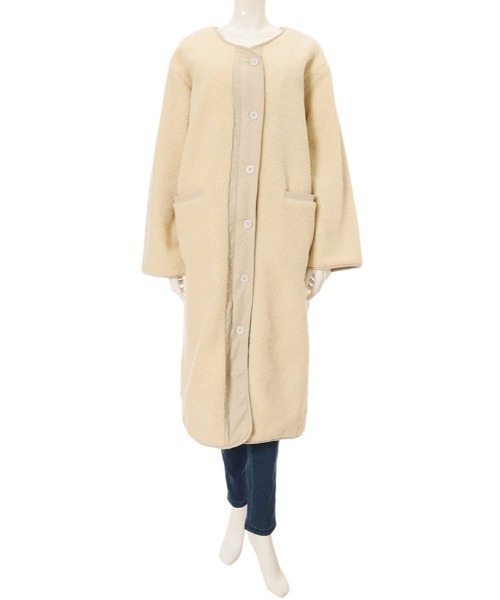 fifth（フィフス）の「ノーカラーボアコート（ノーカラージャケット・レディース・アイボリー・MEDIUM）」の11枚目の写真