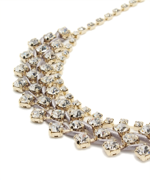 BEAMS LIGHTS Women's（ビームスライツ ウィメンズ）の「ma chere Cosette? / サテンコード ショートネックレス（ネックレス・レディース・グレー/ベージュ・FREE）」の4枚目の写真