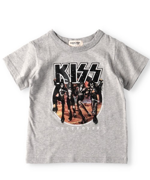 RADCHAP(ラッドチャップ)の「【KISS/キス】半袖Tシャツ(Tシャツ/カットソー・キッズ・杢グレー/ブラック・100cm/110cm/140cm/90cm/150cm/120cm/130cm)」の2枚目の写真