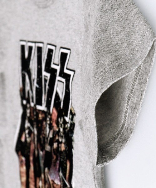 RADCHAP(ラッドチャップ)の「【KISS/キス】半袖Tシャツ(Tシャツ/カットソー・キッズ・杢グレー/ブラック・100cm/110cm/140cm/90cm/150cm/120cm/130cm)」の7枚目の写真
